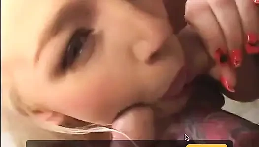 Beautiful blonde gets double penetration action and tastes warm cumload finale
