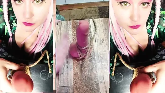 Tied up Cock and Balls JOI with Ball Punching