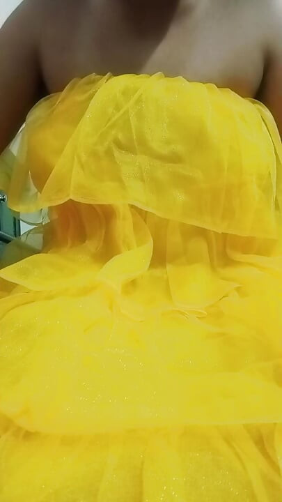 인도 게이 크로스드레서 Gaurisissy Xxx 노란색 Lehenga 섹스