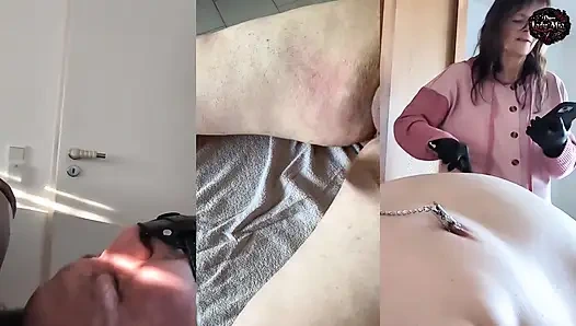 DomLady Mia SlaveOfM Hell of Pain Whips CBT and Punishment with Electricity and Nasty Braces - Part 4