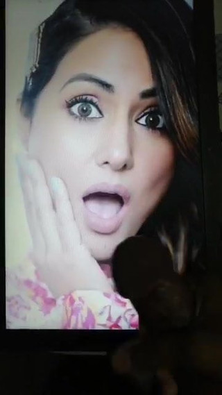 Hina khan cumshot tribute