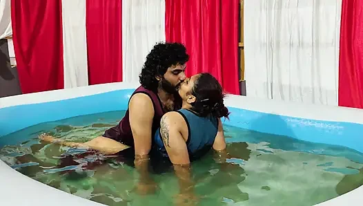 Pool-romantik mit lippensperre