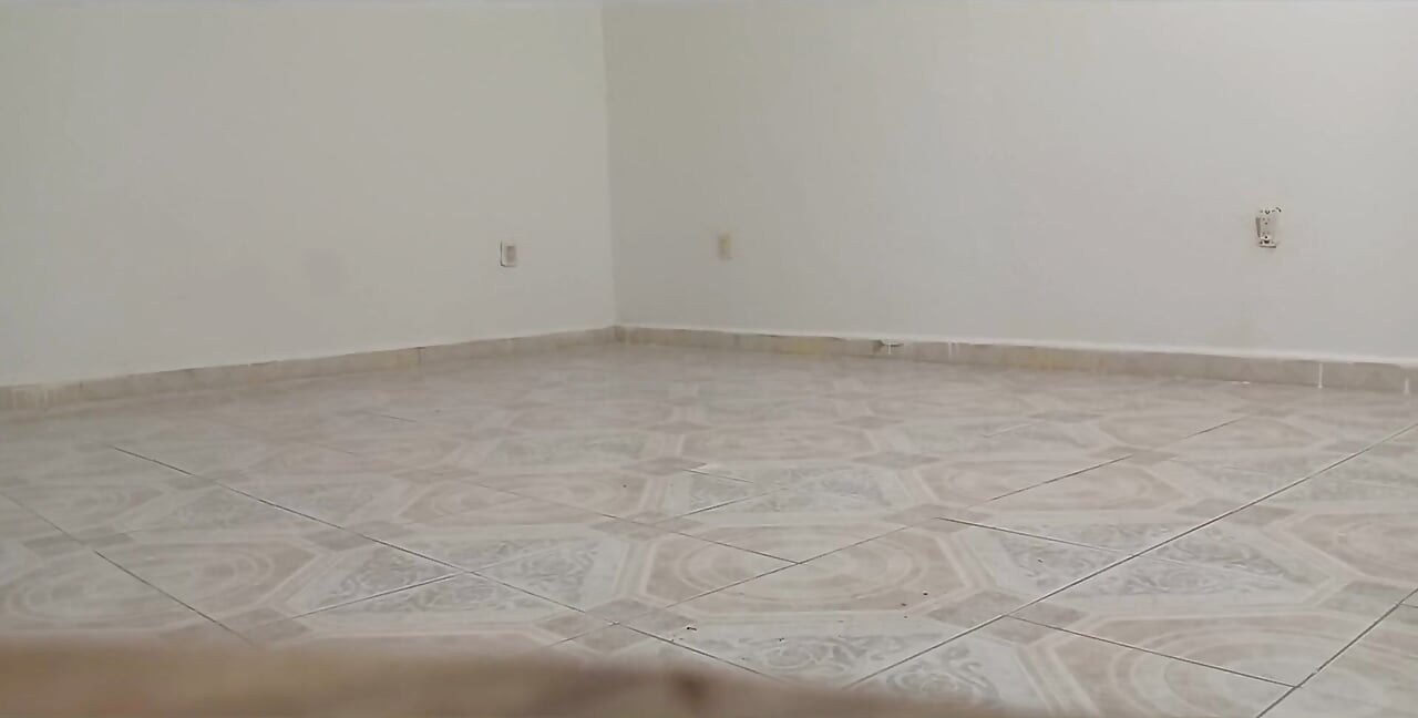 Chubby Neighbor Cleaning Her New Apartment