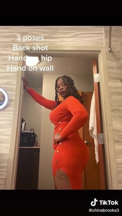 Juicy Ebony MILF showing off ass in various poses