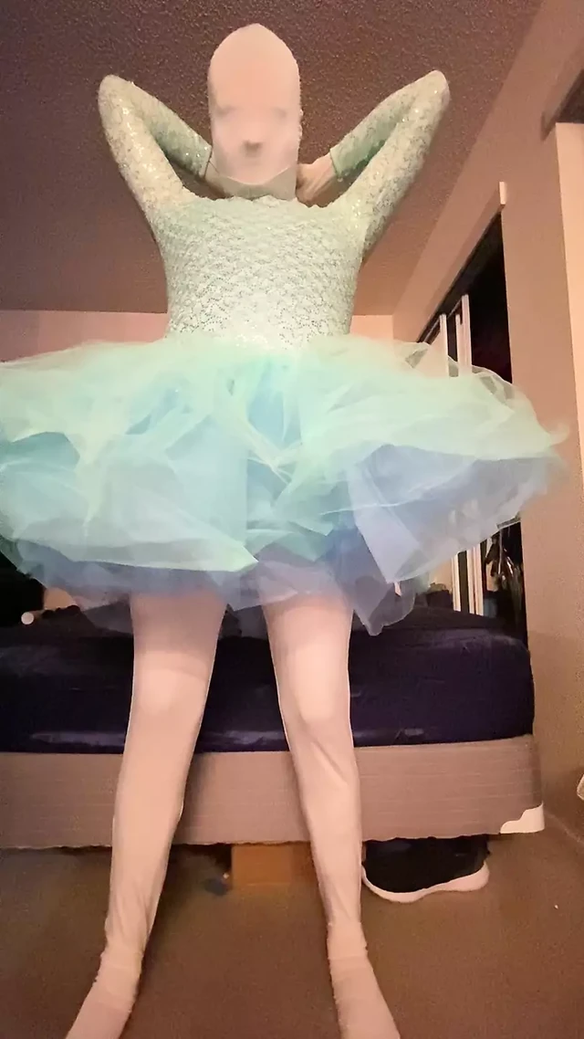 Zentai Doll in a Leotard Ballerina Dress