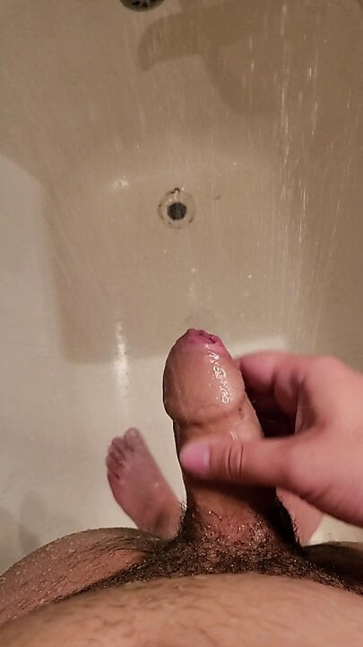 Jerking off in the shower