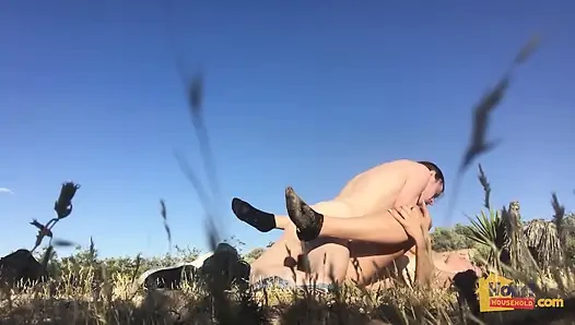 Sweet Young Pussy in the Open Desert