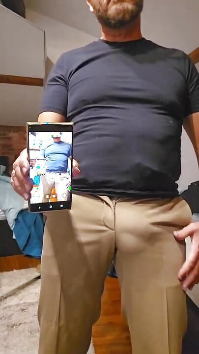 Big bulge mature man