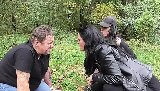 Spitting session with 2 femdom ladies