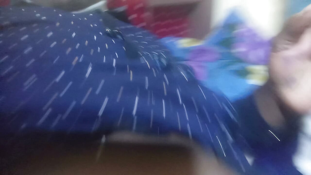 Naughty boy stroking his dick until he cums in bed