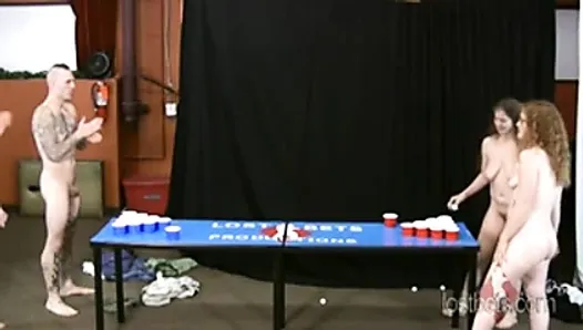 Strip Beer Pong with Johnny, Joe, Kat, and Daisy