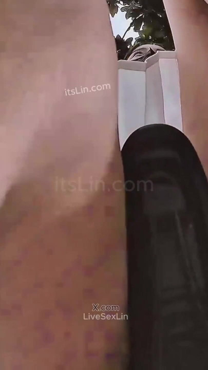 A bicycle fitted with a vibrating dildo, thrusting inside me and soaking my pussy. | Clip 1