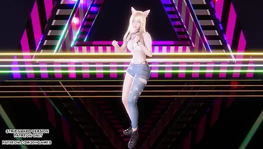 MMD NewJeans - Hype Boy - Ahri dan Seraphine Dance Kpop Seksi League of Legends Hentai Uncensored 4K 60FPS