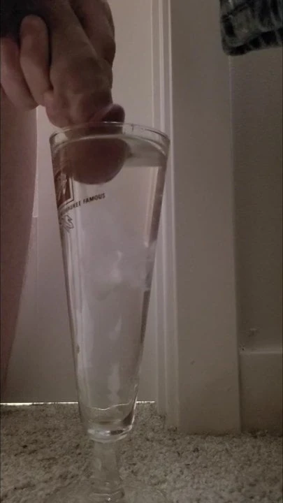 Cum in water glass