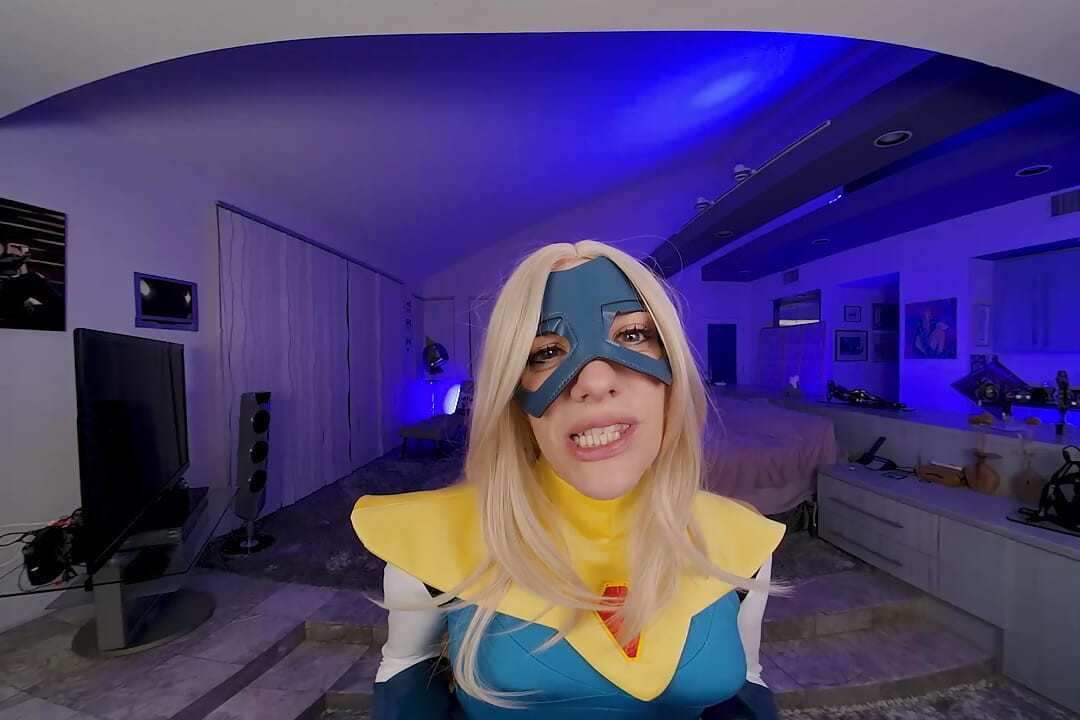 VRCosplayX Kenna James kao dispečerska plavuša blejzer odbacuje svog dečka zbog tebe