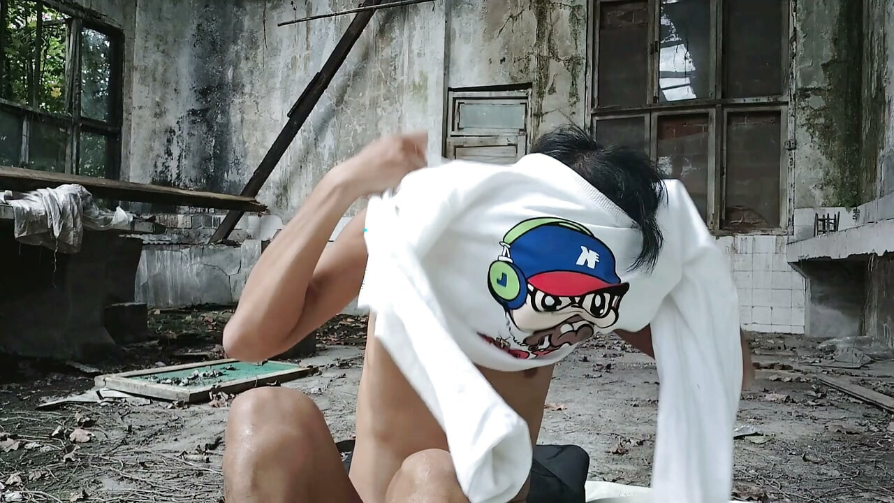 Mischievous Boy's Birthday Special: Masturbation, Moaning, and Ejaculation in the Kitchen of an Abandoned Academy