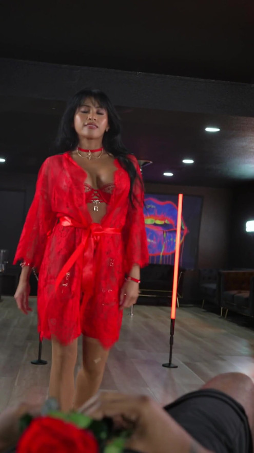 Ember Snow: Petite Filipina Takes on Big Black Cock POV | Clip 1