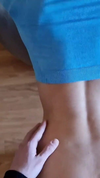 Powerful moment from "Fucked my yoga GF on a big ball"