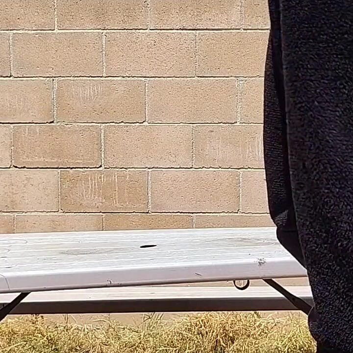 Backyard Baby Oil Table Top Cumshot
