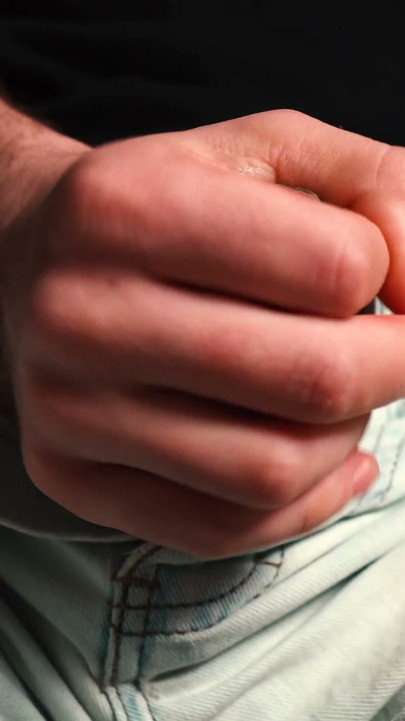 A young guy caresses his dick on camera and cums loudly | Clip 1