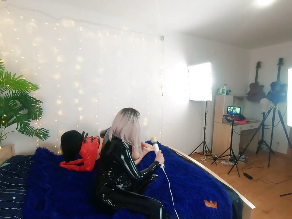 Backstage of Pretty Lesbian Fetish Girls Doing Sex Video. Positive Femdom, Sex Play, Latex Leather