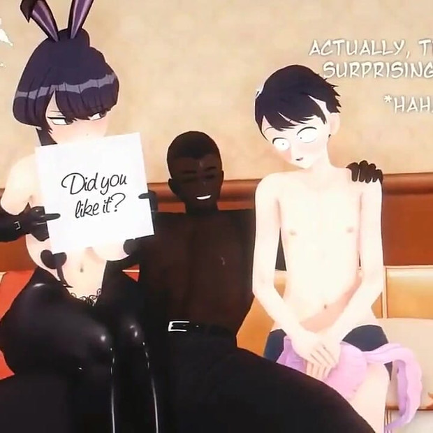 Komi San在Tadano面前被她最好的朋友授精（femboy）