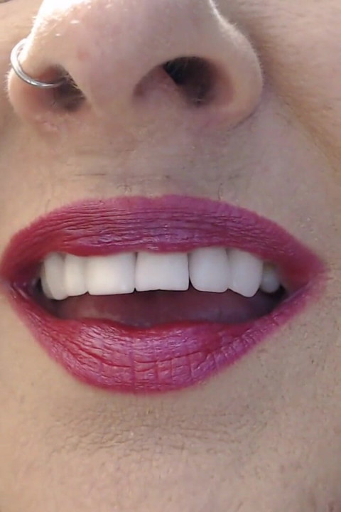 Fuchsia pink lipstick tube
