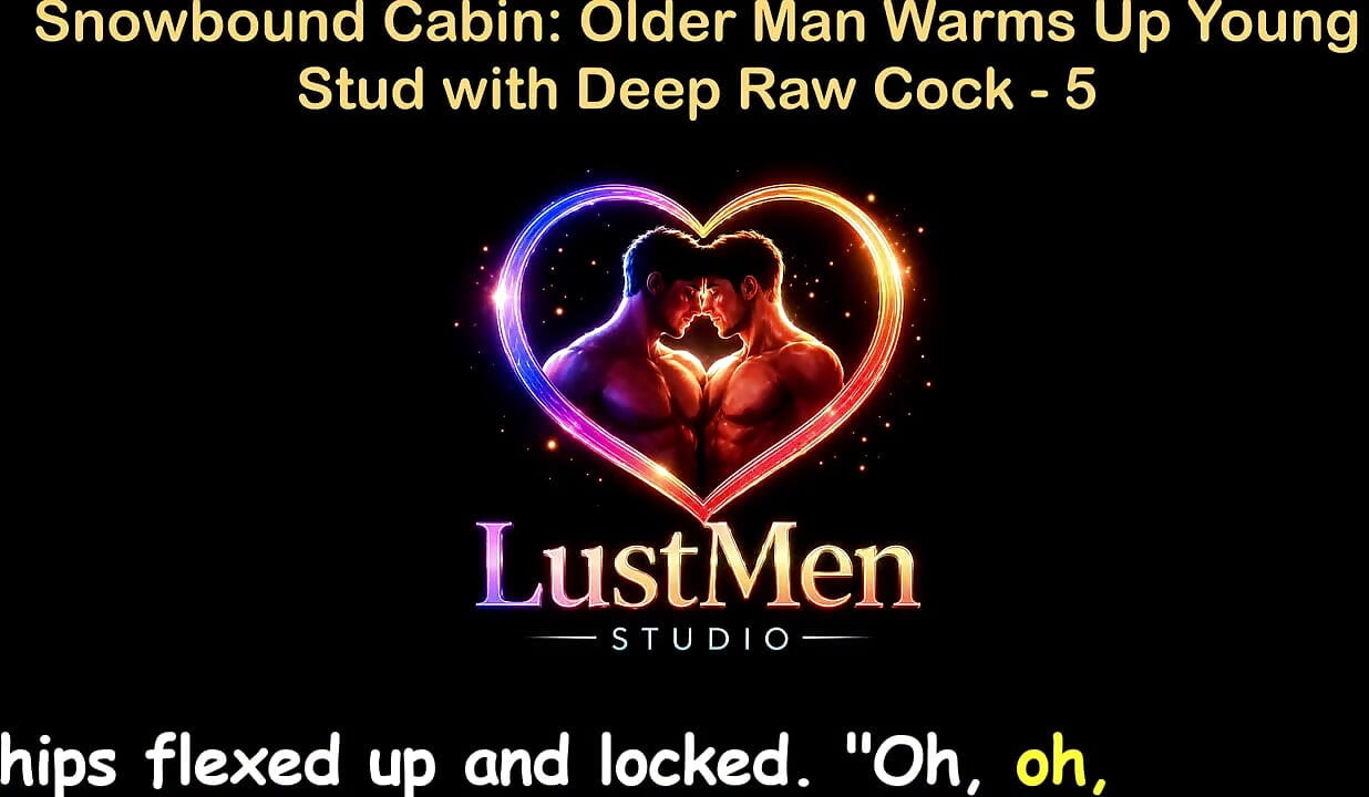 English Audio Gay Sex Story - Snowbound Cabin - homem mais velho aquece jovem garanhão com pau cru profundo - parte 5