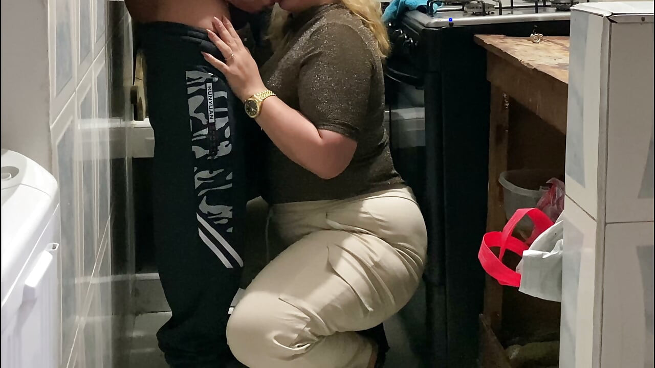Blowjob In The Kitchen My Friend's Wife