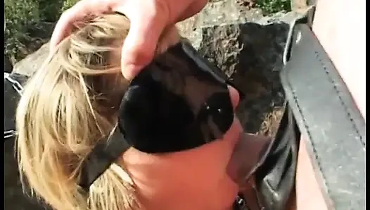 Two superior babes are getting cock deeply inside pussies outdoors