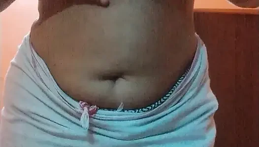 Late Night Desi Fantasy  desi Girl with big breast presses and massage