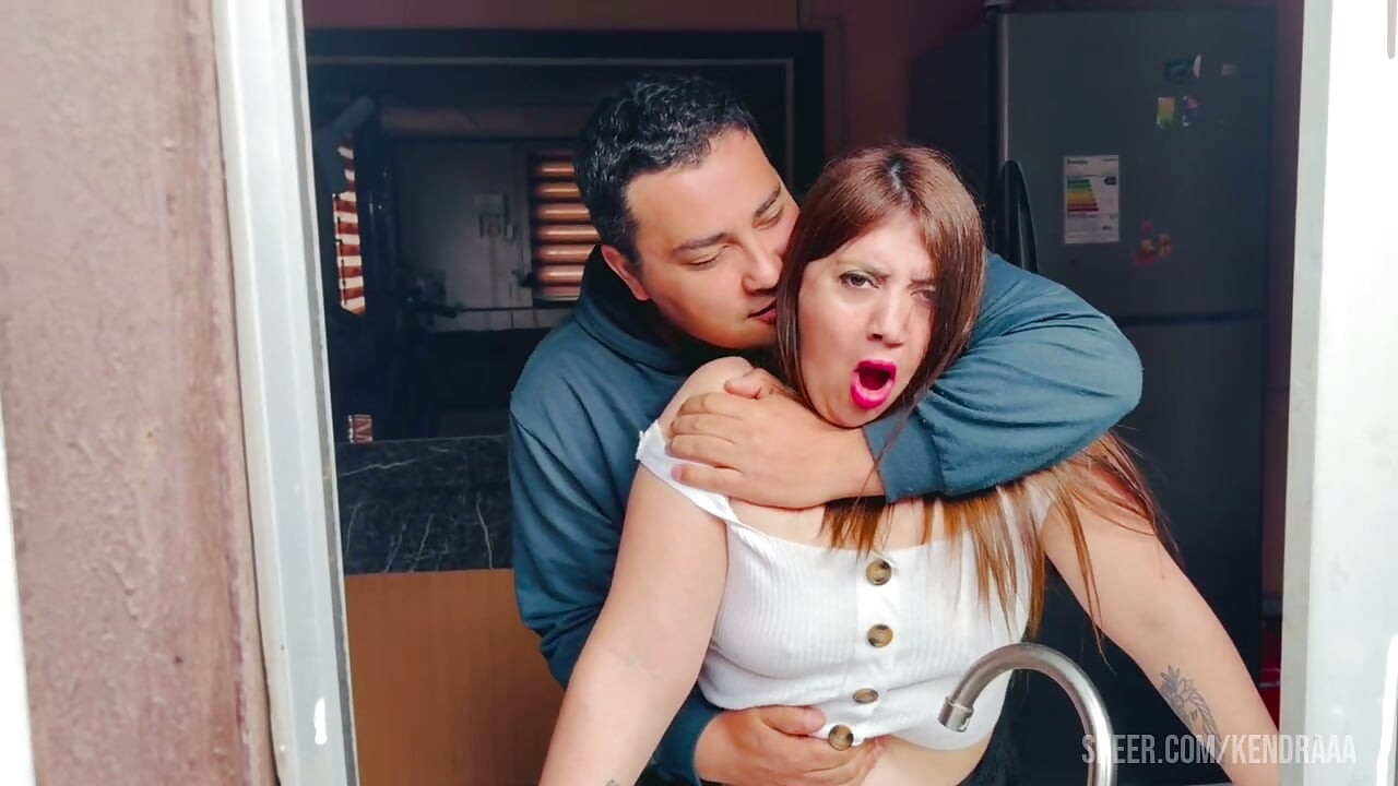 My stepbrother fucks me in the kitchen, and he fucks me while I'm doing the dishes.