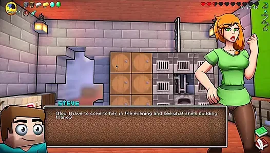 Alex Sucks Steve Through a Gloryhole! Sloppy Blowjob HornyCraft Minecraft Parody