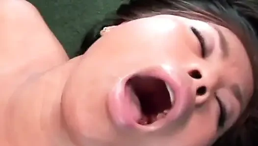 Asian hottie gets her ass drilled by a huge black cock