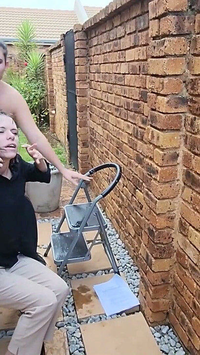Two sluts playing a piss game, pranking each other until someone gives up, roleplay | Clip 3