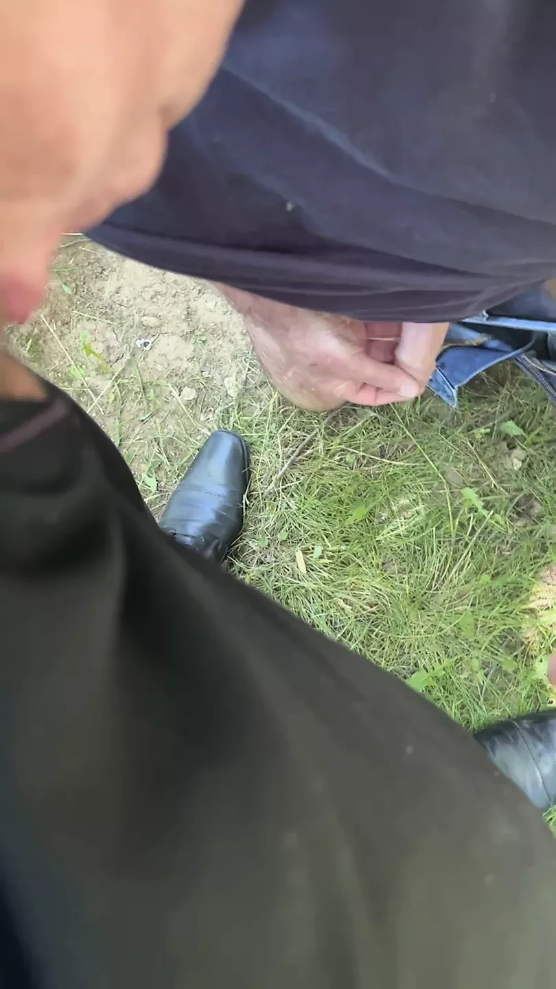 Married man hungry for cock in the woods