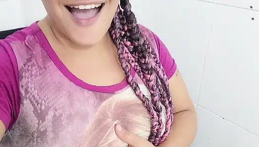 , розовая горячая девушка