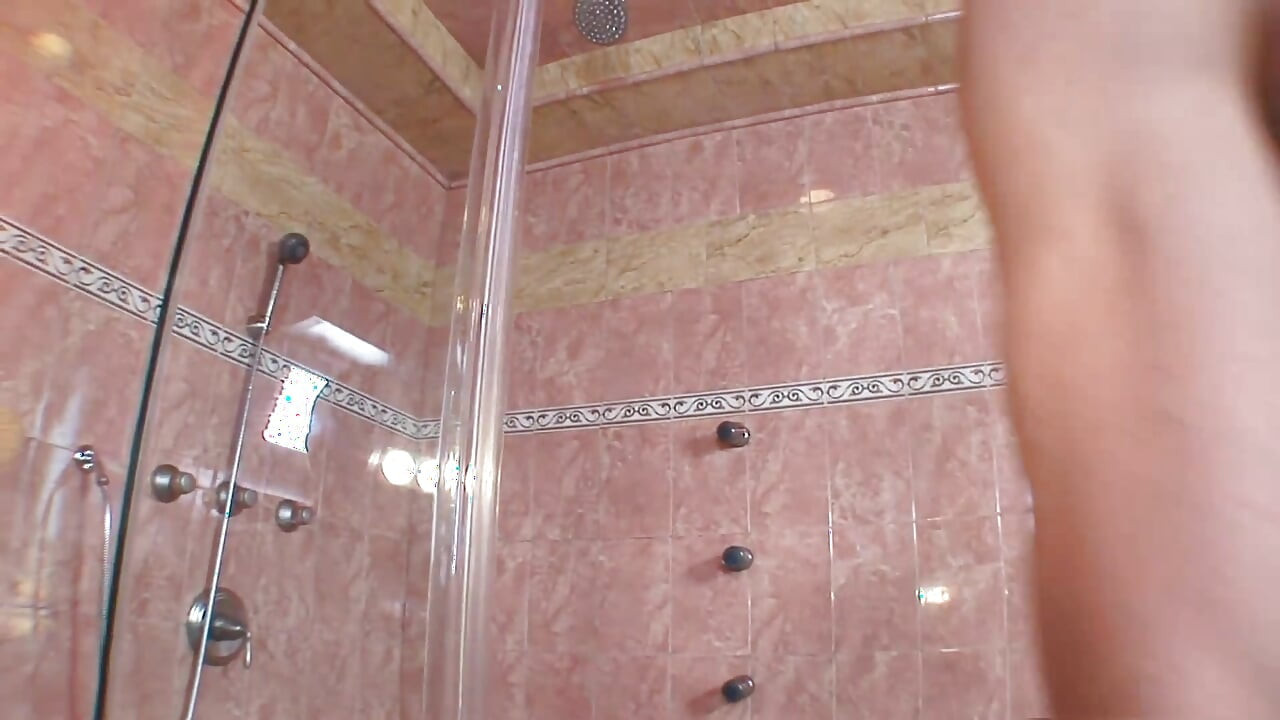 The hot shower that makes a naughty milf want to fuck ..