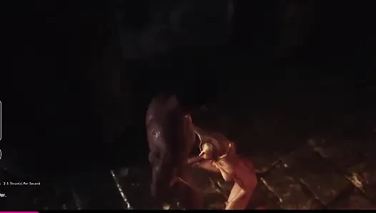 Skyrim OSEX секс с волшебником в тройничке