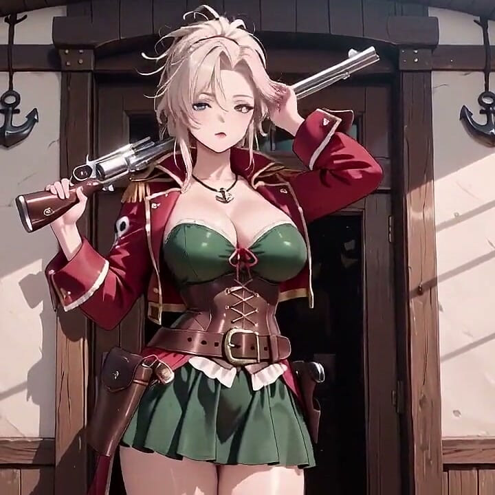 Blonde Goddess Lounging in Sun-drenched Ship Quarters, Hip-checking and Skirt-lifting for Pure Heat
