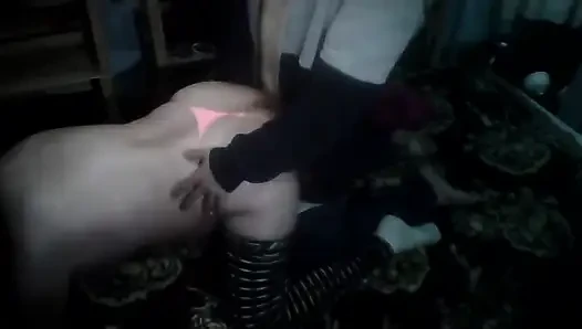Я трахнул ее раком в эти розовые стринги