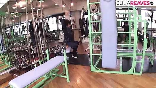 Babe gets fucked hard while painted after sucking many cocks