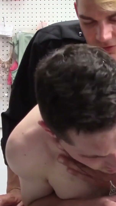 Blond guard barebacks and rims shoplifter before cum spray | Clip 1