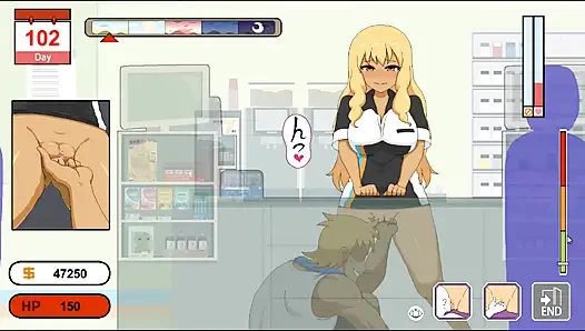 Hentai-spiel - handwerker-legende - vollbusige ladenhüter-sexszene