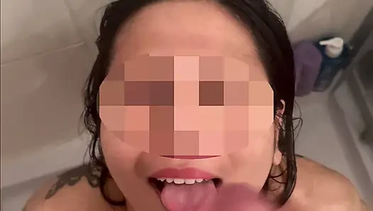 Cewek amatir Thailand di kamar mandi sampai dicrot sperma banyak banget