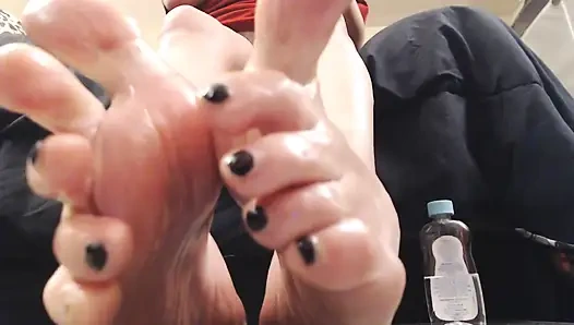 Yakın çekim kalın yağlanmış buruşuk tabanlar