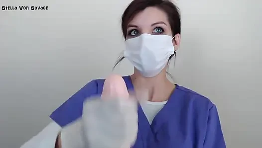 Milking Procedure Handjob - Latex Gloves