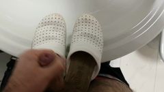 Fuck stroke cum inside my aunt clogs Fly Flot Sandals