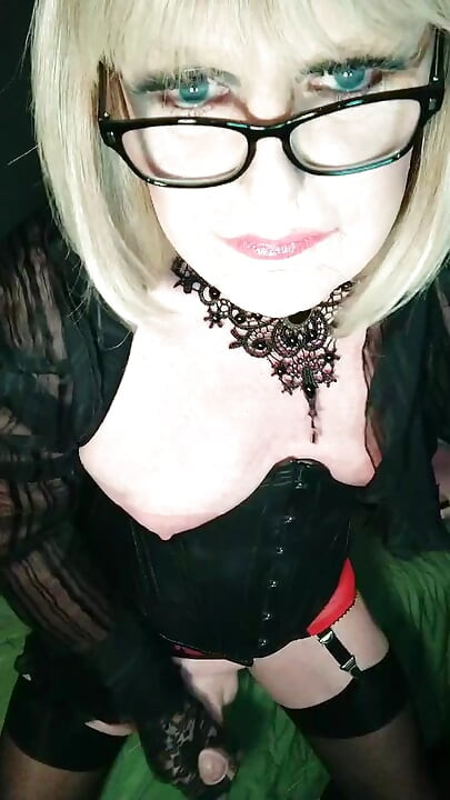 Naughty Trans Woman in Stockings and Heels