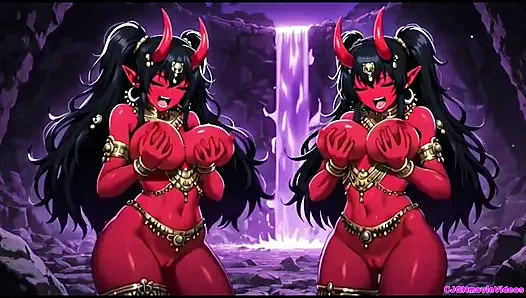 Demon queen want horny, Ai animation
